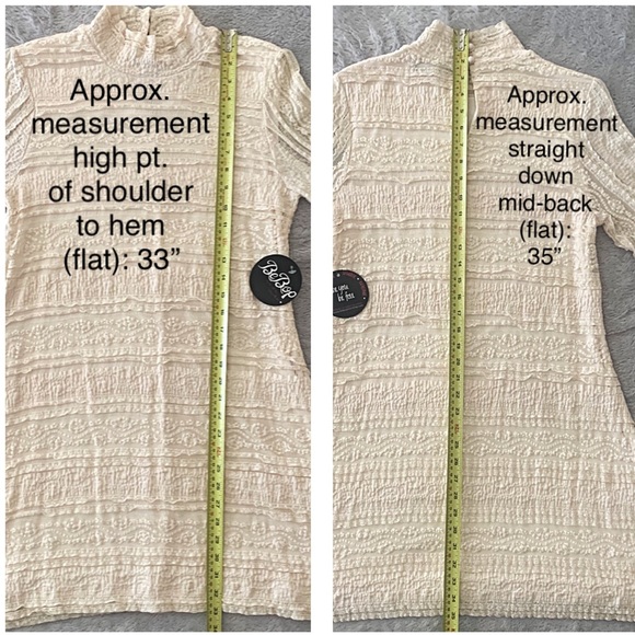 NWT BEBOP 3/4 SLEEVE TURTLENECK LACE DRESS BLUSH XL - Picture 5 of 11